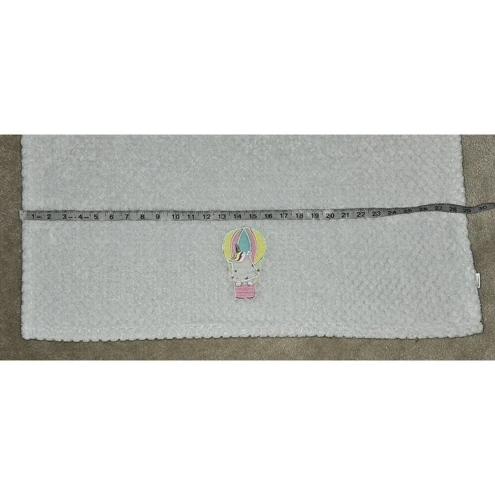 Unicorn Hot Air Balloon Baby Blanket Soft Fleece RN 36753 White Waffle Weave